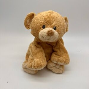 Ty Pluffies Woods Beige Baby Teddy Bear 9" Stuffed Lovey Plush Sewn Eye